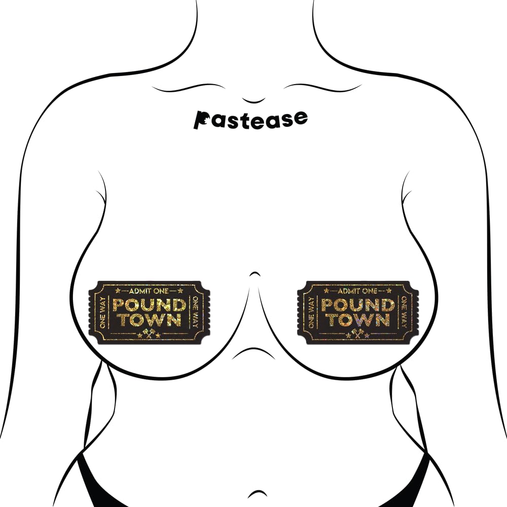 Pastease Pound Town One-Way Tickets Gold Glitter
