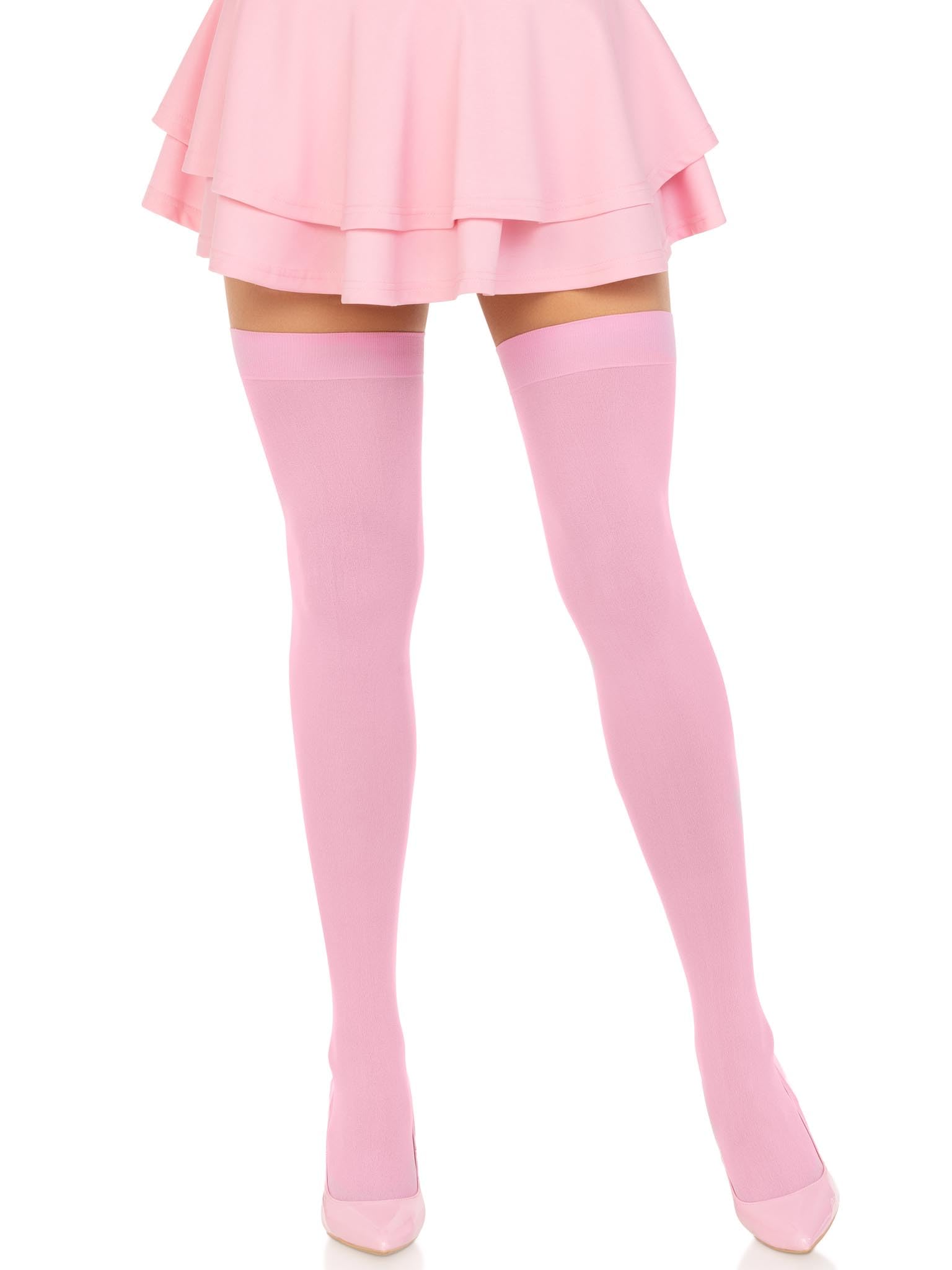 Leg Avenue Nylon Over The Knee, O/S, PINK