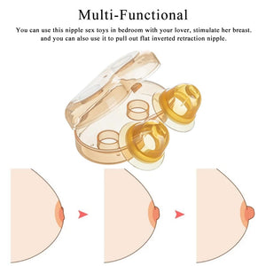 2Pcs Nipple Toys Nipple Sucker Cup Nipple Pump for Women Sex Toys Nipple Clitoral Sucking Stimulator with Powerful Suction for C