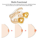 2Pcs Nipple Toys Nipple Sucker Cup Nipple Pump for Women Sex Toys Nipple Clitoral Sucking Stimulator with Powerful Suction for C