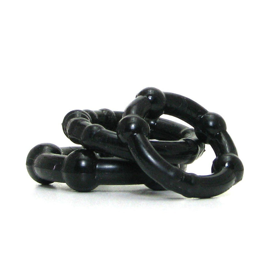 Ram Beaded Cockrings - Black
