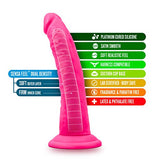 Neo Elite 7.5In Silicone Dual Density Cock Neon Pink