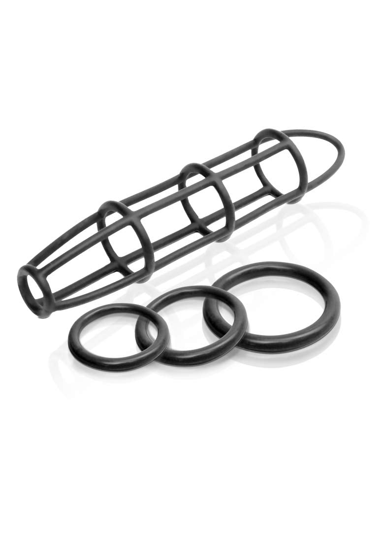Fetish Fantasy Elite Cock Cage & Ring Set, Black