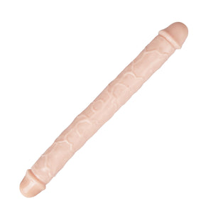 11.8 * 1.37 Inches Double Dildo Crystal Jelly Realistic Anal Long Dildo Penis Soft and Flexible with Veins and Glans Adult Sex T