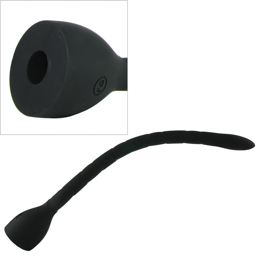 Kink In Deep Silicone Anal Snake - Black