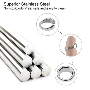 Tabuy Stainless Steel Male Cock Ring Glans Ring Metal Penis Ring Delayed Ejaculation Increase Stimulation Sex Toys for Men (X-La