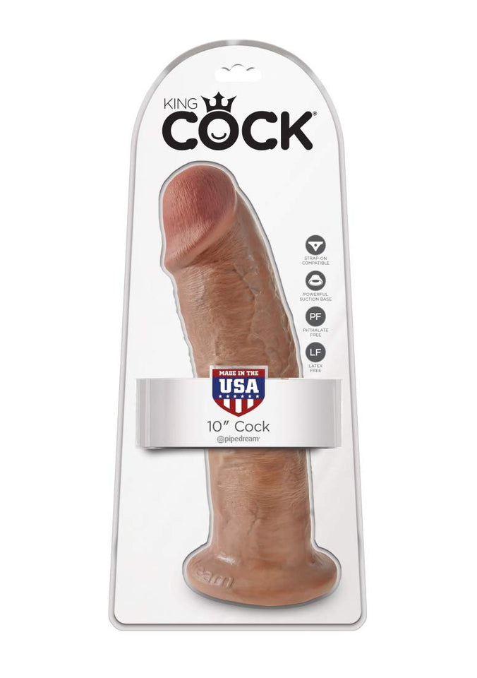 King Cock 10In Cock - Tan