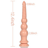 MEBAULT 12.4 inch Anal Beads Trainer with Suction Cup Flesh Butt Plug Cone Anal Stretcher Prostate Massager Dilator Sex Toy for
