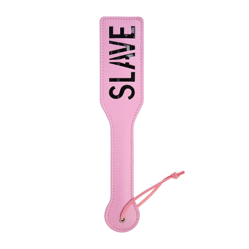 VENESUN Faux Leather Slave Spanking Paddle for Sex Play, 12.8inch Total Length Paddle for Adults, Pink