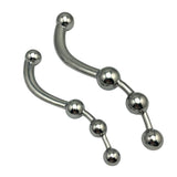 Metal Double-Headed Dildo Female G-Spot Stimulation Pull Bead Anal Plug Massage Masturbation Device Adult Sex Toy