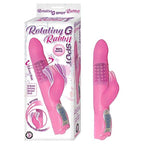 Nasstoys Rotating G-Spot Rabbit Silicone Waterproof Vibrator, Pink, 7 Inch