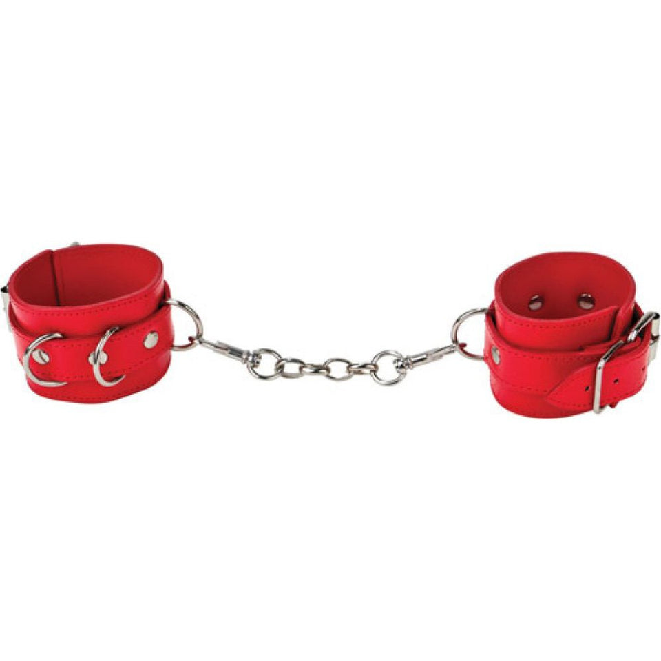 Leather Cuffs Red