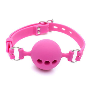 Mouth Ball Breathable Gag - Davidsource Ball Gag Breathable Silicone Ball with Holes Open Mouth Gag Sex Toy for Fetish Lover