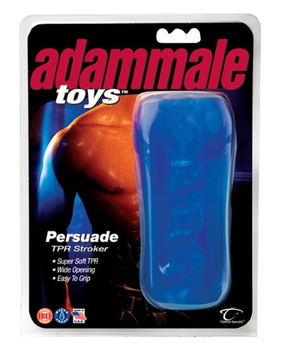 Adam male persuade tpr stroker - blue (Package Of 6) Half Case