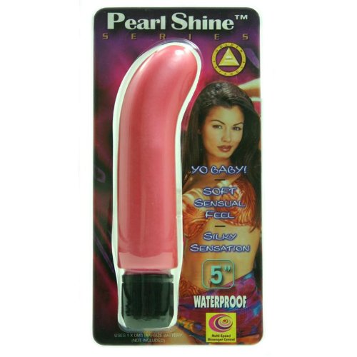 Golden Triangle Pearl Shines G Spot Waterproof Massager  5Inch  Pink