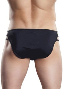 Nylon/Spandex Cage Brief Black L/Xl