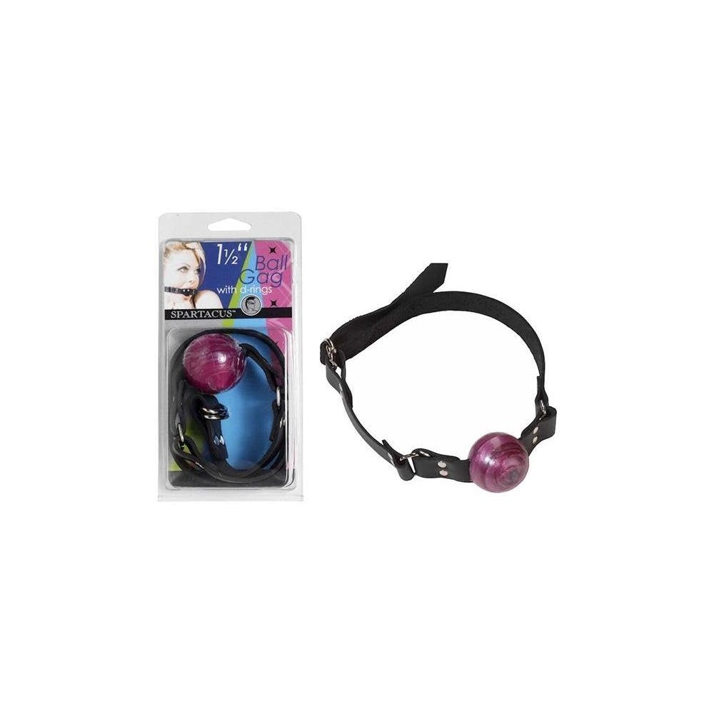 Spartacus Small Ball Gag With Buckle, Purple, 1.5 Inch