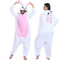 Wishliker Adult Rabbit Onesie Animal Pajamas Halloween Cosplay Costume Women Men One Piece