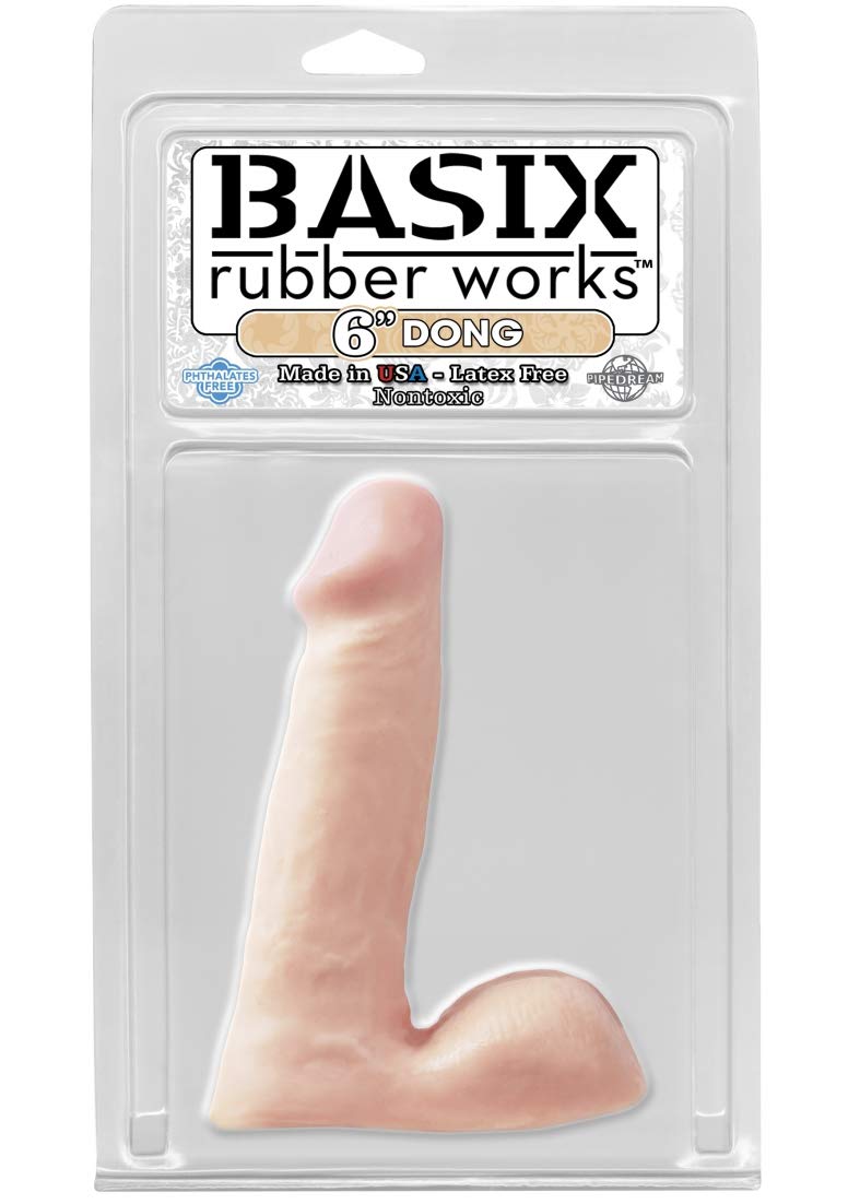 Pipedream Basix Rubber Works 6-Inch Dong, Brown