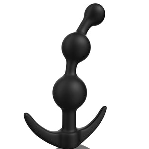 Anal Beads Butt Plug Prostate Massager Sex Toy with Narrow Flared Base and Graduated Beads for Comfortable Long Term Wear Sex To