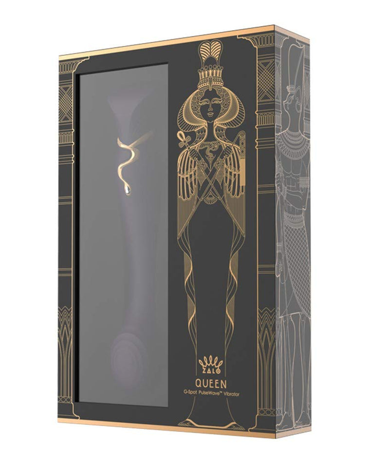Zalo Queen Set G-Spot Pulsewave Vibrator With Suction Sleeve | Waterproof Sex Toy With 8 Vibration Modes 8 Pulse-Wave Modes | Usb Rechargeable Battery | 1-Year Warranty | Twilight Purple