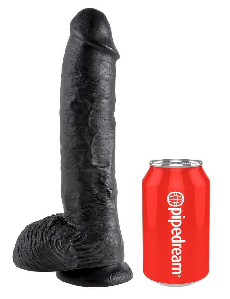 King Cock - 10In Cock W/ Balls Black