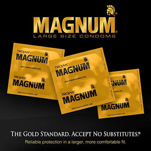 Trojan Magnum Thin Large Size Lubricated Condoms - 12 Count (Pack Of 1)