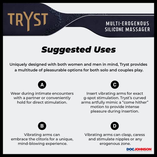 Doc Johnson Tryst Multi Erogenous Zone Massager     Black