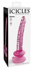 PIPEDREAM - Icicles No. 86 - Glass Suction Cup Dildo - Pink