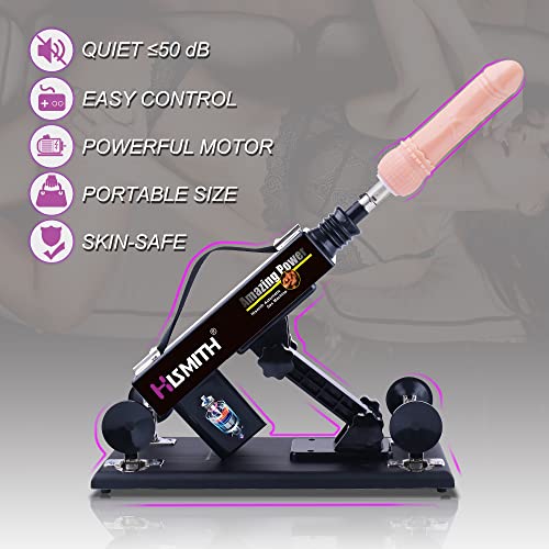 Sex Machine Love Machine With 3.5 Inch Suction Cup Adapter Automatic Thrusting Dildo Machine With 3 Xlr Connector Fucking Machine 8 Attachments For Male And Female