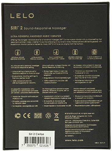 Lelo Siri 2 Vibrator, Cerise