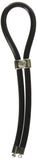 (Wd) C-Ring Lasso Silver Empir Slider W/Gem Bead Silicone Black