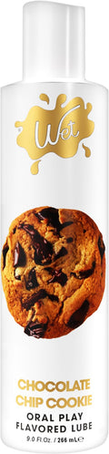 Wet Chocolate Chip Cookie Flavored Edible Lube for Men, Women and Couples | Long-Lasting, Condom Safe, Sugar Free, 9 fl oz