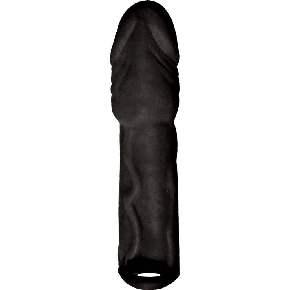 Hott Products Unlimited 57906: Skinsations Black Husky Extension W/Scrotum 6.5