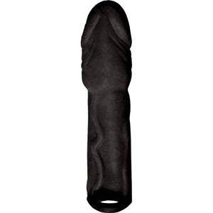 Hott Products Unlimited 57906: Skinsations Black Husky Extension W/Scrotum 6.5