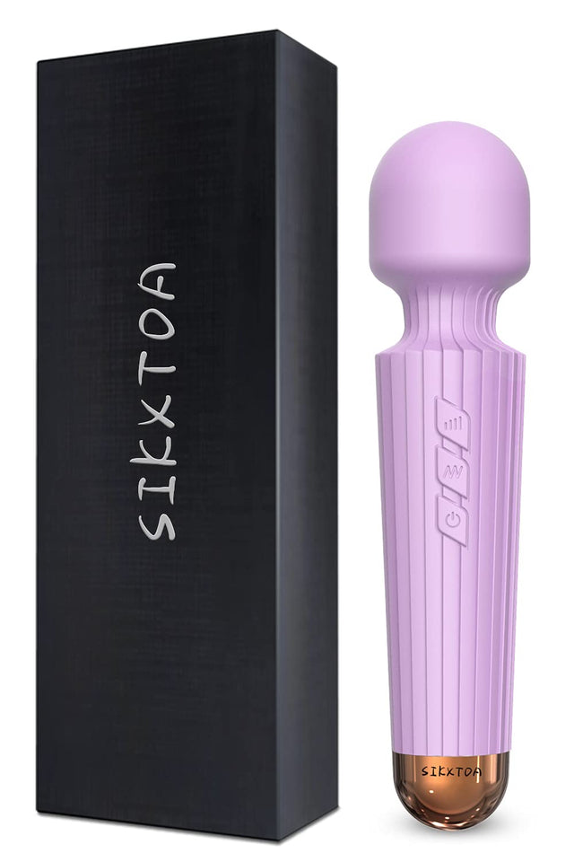 SIKXTOA Mini Vibrator, 8 Speeds 20 Patterns, G Spot Massage Wand, Clitoral Stimulator, Dildo, Sex Toys- Rechargeable Handheld Po