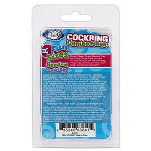Cloud 9 Cockring Combo Beaded Black