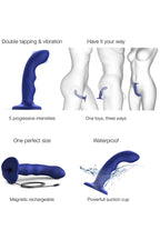 Strap On Me Tapping Dildo Wave-Night Blue