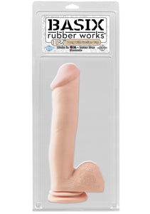 Basix 12In. Dong W/Suction Cup Flesh