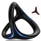 Silicone Penis Ring for Men, Adorime 3 in 1 Ultra Soft Stretchy Cock Ring Penis Enlargers Erection Tool, Sex Toy for Men