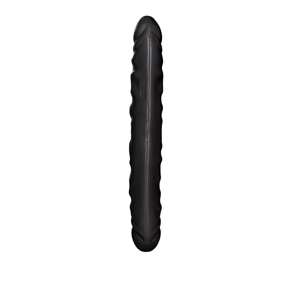 CalExotics Veined Double Dildo, Black, 12 Inches