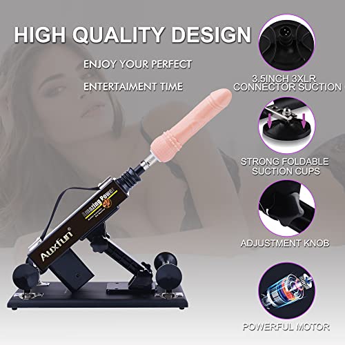 Sex Machine Love Machine With 3.5 Inch Suction Cup Adapter Automatic Thrusting Dildo Machine With 3 Xlr Connector Fucking Machine 8 Attachments For Male And Female