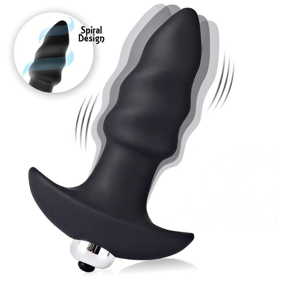 Vibrating Butt Plug - Anal Sex Toy Dildo Soft Liquid Silicone Anal Vibrator Waterproof For Men Women