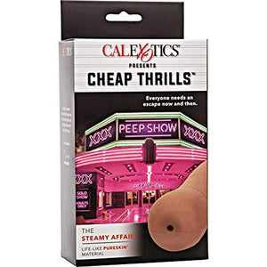 Calexotics Cheap Thrills The Steamy Affair - Travel Sized Male Masturbator - Silicone Masturbation Sleeve - 4.75-Inch Adult Male Sex Toy - Brown