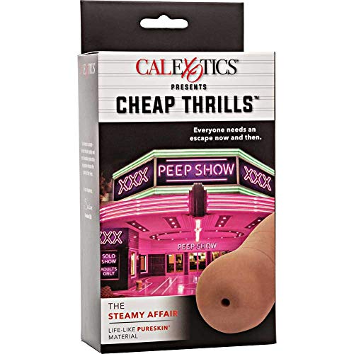 Calexotics Cheap Thrills The Steamy Affair - Travel Sized Male Masturbator - Silicone Masturbation Sleeve - 4.75-Inch Adult Male Sex Toy - Brown