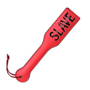 VENESUN SLAVE Spanking Paddle for BDSM Play, 12.8inch Faux Leather Paddle for Adults Sex Toys, Red