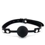 Bondage Toys Open Mouth Silicone Ball Gag for Sex, BDSM Bondage Restraints Sex Gag Muzzles (Black-2)