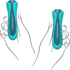 Key By Jopen Io Waterproof Mini Massager W/2 Interchangeable Silicone Sleeves - Blue
