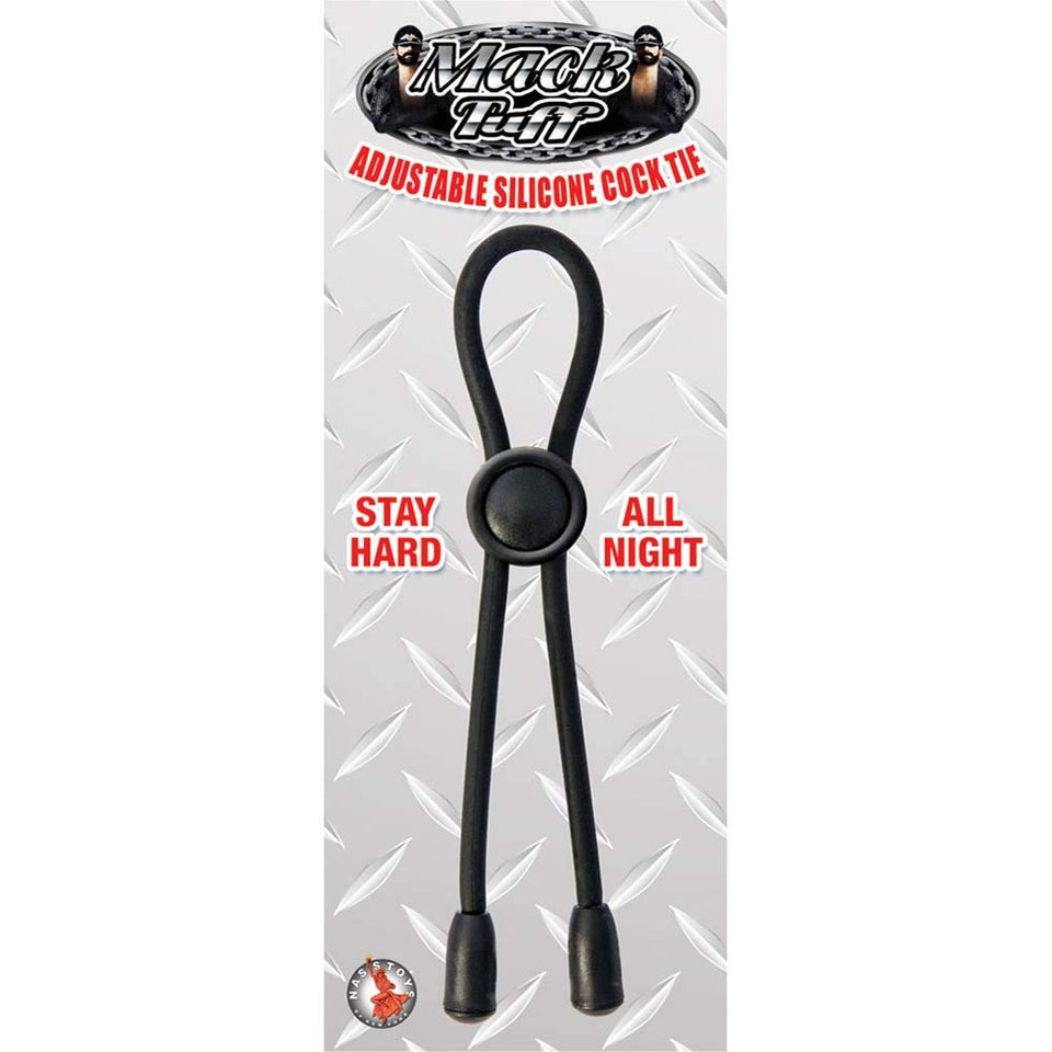 Mack Tuff Adj Silicone Cock Tie (Black)