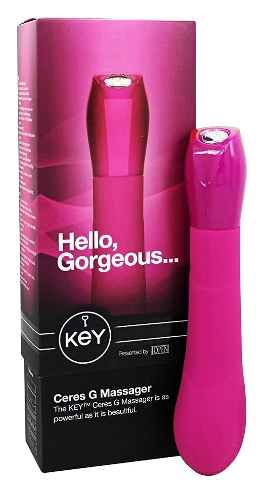Jopen Jopen Key Ceres G Spot Silicone Vibrator Waterproof 5.5 Inch, Raspberry Pink